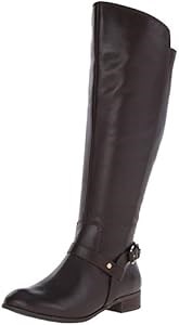 Кожаные высокие сапоги Anne Klein Kahlan с универсальной посадкой и гибкой голенью 11057706