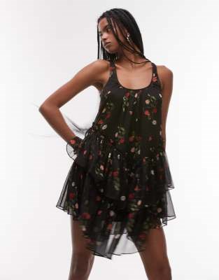 Цветочное платье Rach от AllSaints с круглым вырезом и без рукавов 10041166