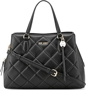 Nine West Сумка-сэтчел с тремя отделениями, молнией, внутренними карманами и съемным ремнем для плеча 11083062