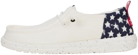 Hey Dude Женские кроссовки HEYDUDE Wendy Funk Americana Stars, бело-синий, удобные и легкие, размер 8 11051657