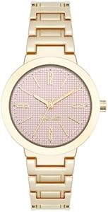 Nine West Элегантные женские часы-браслет с черным циферблатом, золотыми элементами и регулируемым браслетом из серебристого металла 11077962