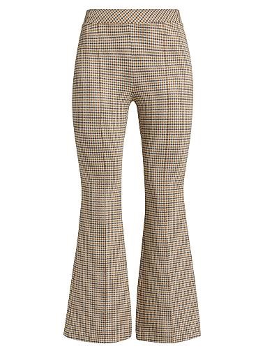 Укороченные расклешённые брюки из крокодиловой кожи с поясом от Rosetta Getty, 80% вискоза 11024006