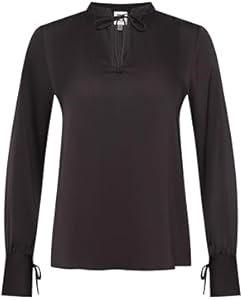 Женский лонгслив от Anne Klein с воротником-стойкой и завязкой, 100% полиэстер 11059424