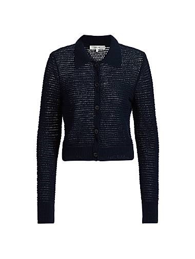 Короткий кардиган с крупной вязкой Frame, 75% хлопковая смесь, длинные рукава, широкий воротник 11014082