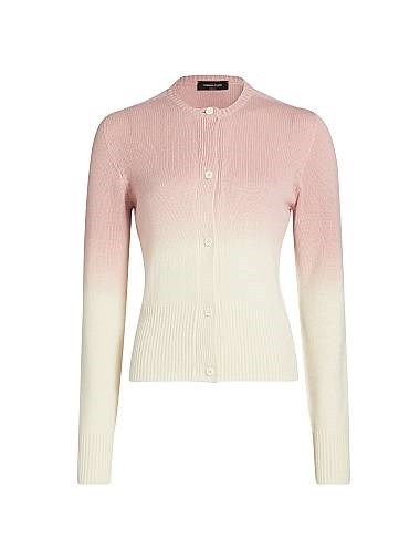 Легкий кардиган Fabiana Filippi из шерсти, шелка и кашемира с эффектом омбре, круглым вырезом и длинными рукавами 11019656