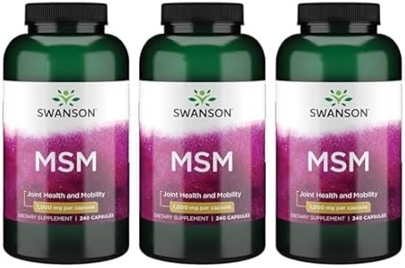 Swanson MSM - незаменимые минералы для улучшения подвижности и поддержания здоровья суставов, 240 капсул по 1000 мг (рассчитано на 3 месяца) 11073313