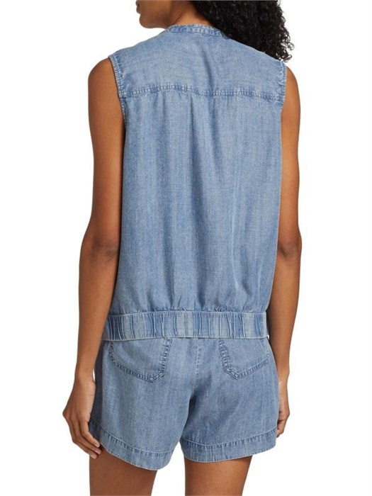 Джинсовый жилет Chase от Splendid с карманами и кнопками, 100% лиоцелл, без рукавов 11040184