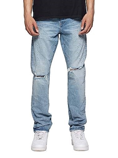 Джинсы Holloway от Purple с делаве эффектом и кристаллами, 99% хлопок, пять карманов 11025302