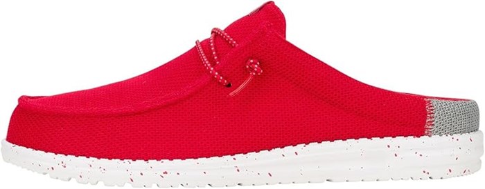 Мужские слипоны HEYDUDE Wally Slip Varsity, красно-серые, легкие и удобные, размер 10 11063389