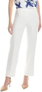 Брюки прямого кроя до щиколотки от Anne Klein с голливудской талией и эластичным поясом 11082602