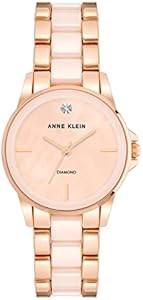 Anne Klein Женские водонепроницаемые часы с бриллиантовым циферблатом и керамическим браслетом, устойчивые к воде до 30 метров 11049101