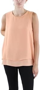 Стильный молодежный топ без рукавов от Anne Klein с классическим вырезом, 100% полиэстер, легкий уход 11074764