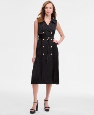 Женское миди-платье из крепа с поясом и двойной застежкой от Karl Lagerfeld Paris 11074788