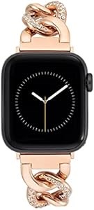 Anne Klein Элегантный браслет-цепочка в цвете розового золота для Apple Watch, регулируемый, подходит для большинства запястий 11049585