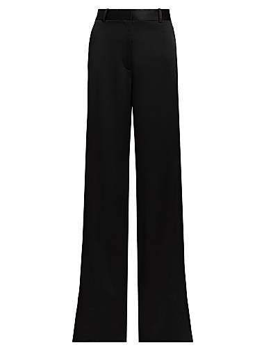 Брюки Toteme с разрезами, комфортной посадкой, поясом и карманами, 56% вискоза/44% ацетат 11021925