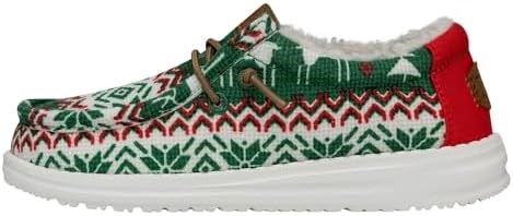 Детские туфли Hey Dude Wally Ugly Sweater с текстильным верхом и резиновой подошвой для путешествий 11054572