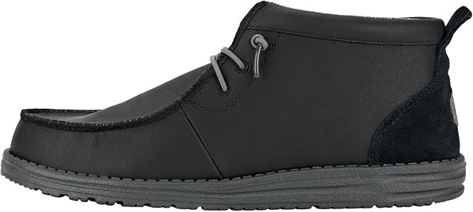 Легкие мужские ботинки HEYDUDE Wally Mid Stretch с закругленным носком и легкой резиновой подошвой 11068103