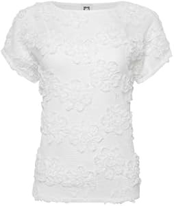 Футболка с короткими рукавами и лодочным вырезом от Anne Klein, 100% полиэстер 11050460