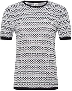 Молодежный лонгслив от Anne Klein с отложным воротником и короткими рукавами, выполненный из хлопка и модала 11041476