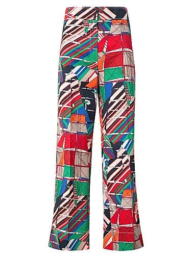 Джинсы Chieko от Akris punto из стрейч-денима с широкими кюлотами и ярким принтом с парусниками 11011124