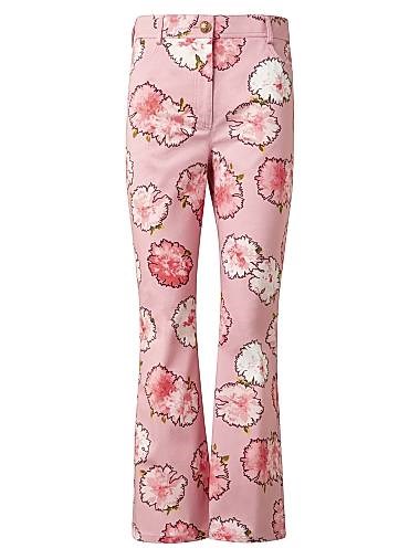 Джинсы-карго Cali Carnation от Akris punto из эластичного денима с цветочным принтом и карманами, 97% хлопка 11018645