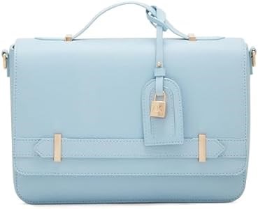 Anne Klein Сумка-трансформер с застежкой на поясе и съемным ремешком, облачно-голубая 11085994