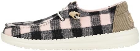 Женские мокасины HEYDUDE Wendy Buffalo Plaid с резиновой подошвой и легким верхом 11076412