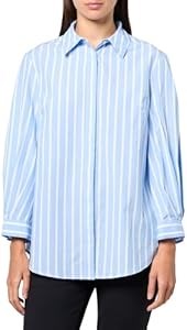 Блузка Anne Klein на пуговицах спереди с рукавами три четверти из 100% хлопка 11048536