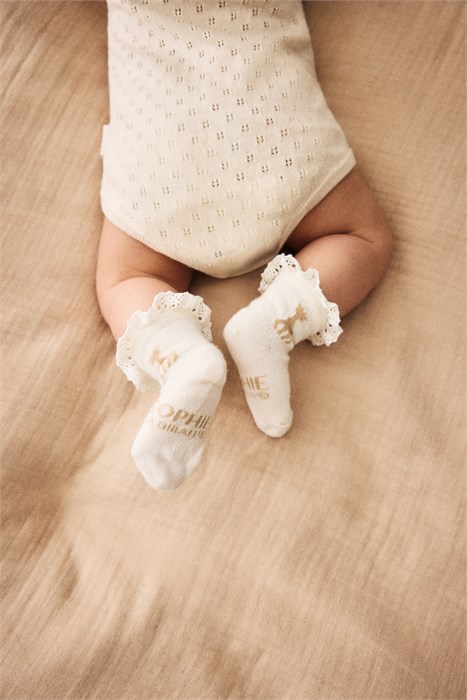 Набор носков H&amp,M с кружевной отделкой из мягкого хлопкового материала, 2 пары 11025040