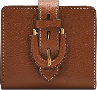Fossil Женский кошелек из натуральной кожи LiteHide с кнопкой, 4 , x 2 , x 9 , и множеством карманов 11082075