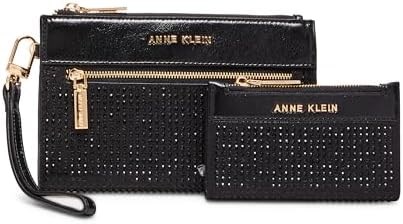 Anne Klein Набор из двух подарков: клатч на молнии и карточный футляр со стразами 11080129