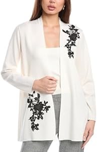 Кардиган с кружевной аппликацией Anne Klein на пуговицах, 62% полиэстер, 38% вискоза 11060028