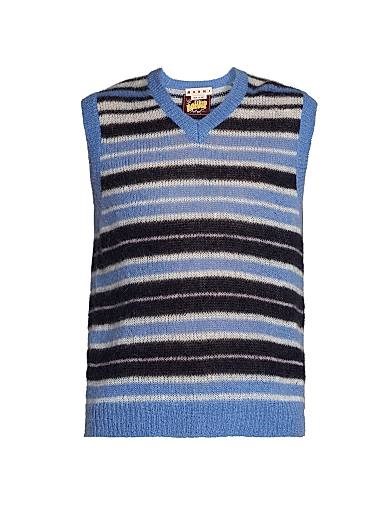 Жилет Marni без рукавов из лёгкой смеси мохера с V-образным вырезом, Италия 11025001