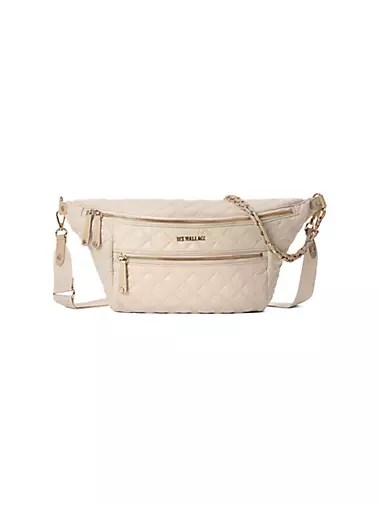 MZ Wallace Сумка через плечо Crosby из кожи с регулируемыми ремешками и множеством карманов, 48 см x 8 см x 52 см 10043382