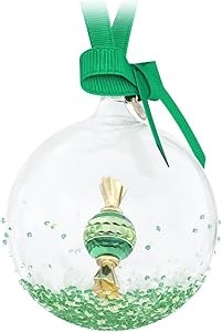 Ёлочное украшение Swarovski 2024 Holiday Cheers Dulcis, зелёного цвета, 2200 кристаллов и годовая подвеска 11058879