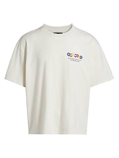 Хлопковая футболка High In Summerland от Nahmias с графическим принтом, в расслабленном стиле, произведена в США 11013221