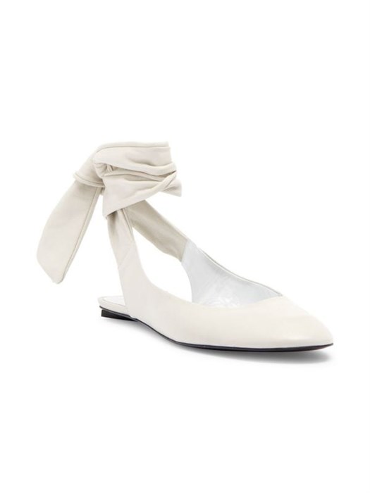 The Attico Балетки Cloe из мягкой ягнячьей кожи с уникальным дизайном обертки вокруг щиколотки 11026800