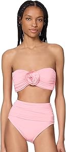 Бра-топ-бандо Kate Spade New York с деталями розеток на груди, съемными чашечками и регулируемым ремешком 11066437