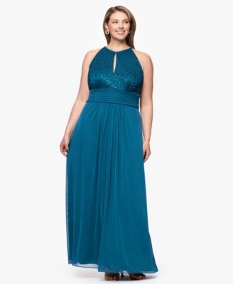 Длинное кружевное платье большого размера с открытым вырезом от B&amp,A By Betsy and Adam 11037417