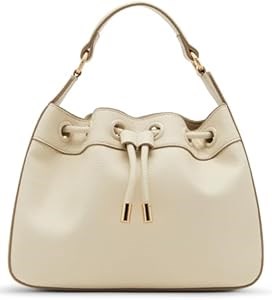 Anne Klein Стильная и вместительная бежевого цвета сумка-ведро с шнуровкой и двумя съемными ремнями 11097080