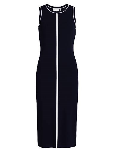 Миди-платье-свитер Adrianna с контрастной отделкой от Elie Tahari, 54% вискоза, 35% нейлон, 11% полиэстер 11010063