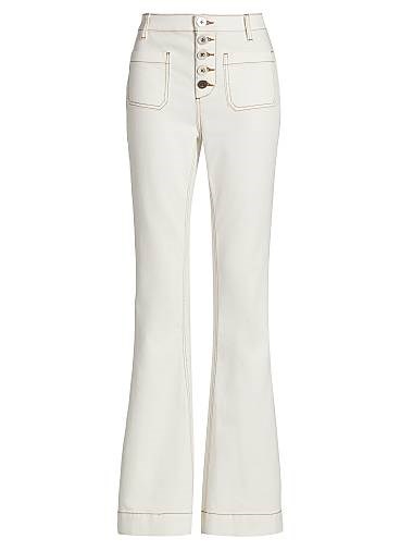 Джинсы Cindy от Ramy Brook с высокой талией и расклешенным кроем из хлопкового микса, 60% хлопка 11011508