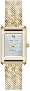 Anne Klein Женские часы с сетчатым браслетом, перламутровым циферблатом и настоящим бриллиантом 11079551