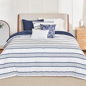 Anne Klein Постельное белье из 4 предметов с полосатым принтом для односпальной кровати, 60% хлопок, 40% полиэстер 11080201