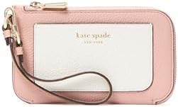 Kate Spade New York Цветной кожаный текстурированный кошелек на запястье с карманами для денег и карт, высота 8 см, ширина 14 см 11097183