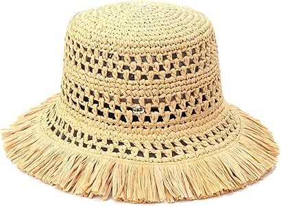 Kate Spade New York Летняя женская шляпа Cloche Fringe Spade из 100% вискозы, стильный аксессуар 11068165
