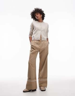 Кремовый вязаный кардиган Selected Femme с длинными рукавами и классическим воротником 10022762