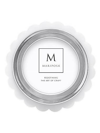 Mariposa Стильная и элегантная круглая рамка из акрила и алюминия с волнистым краем, диаметр 15 см 10044505