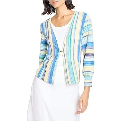 Кардиган с V-образным вырезом и 3/4 рукавами из коллекции Coast Crush от Nic+Zoe, с хлопковым составом 11039000