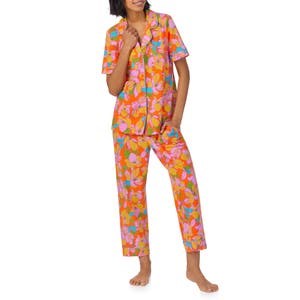 BedHead Pajamas Молодежные пижамы с принтом и контрастной окантовкой от Trina Turk из стретч-джерси, 93% органического хлопка 10045563